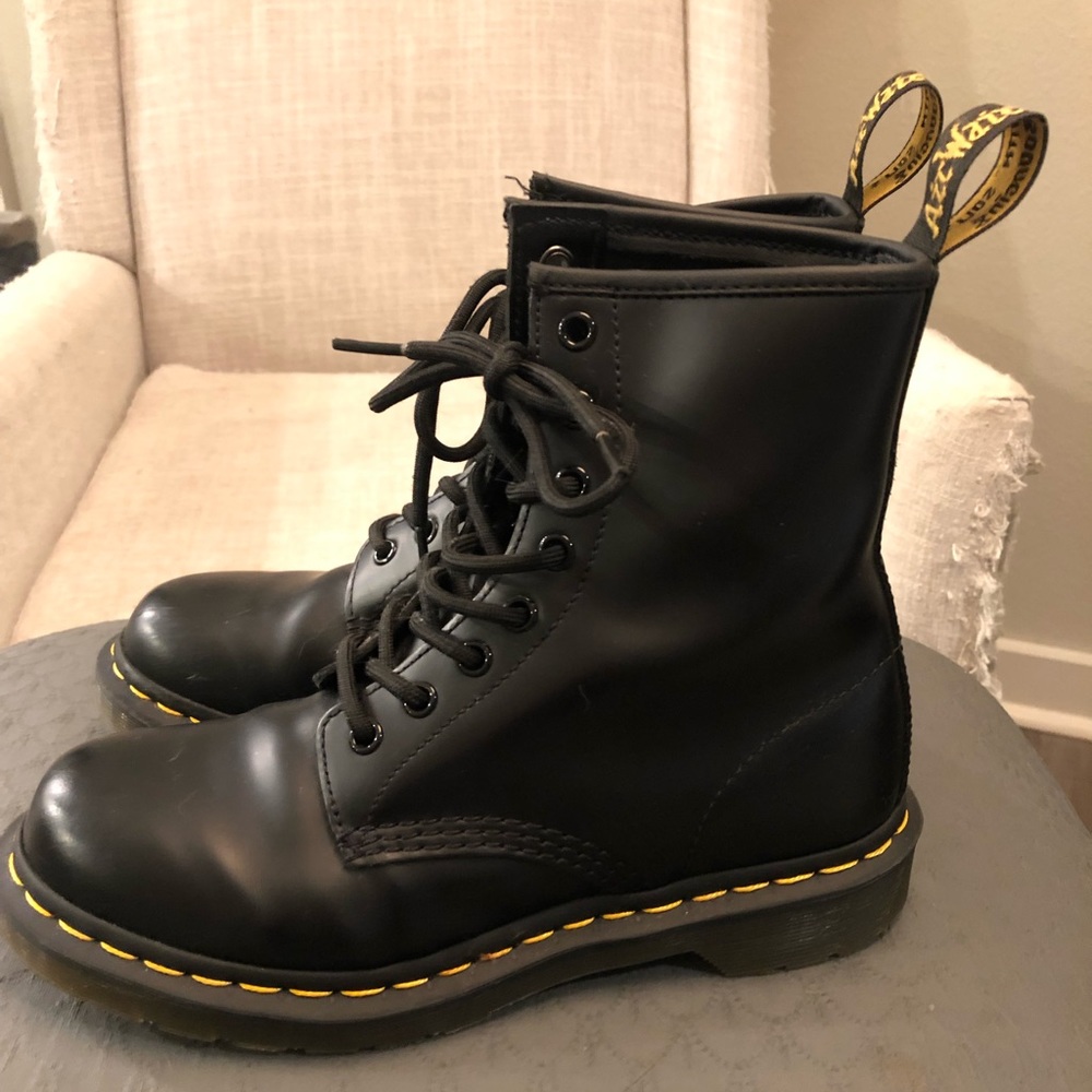 Doc Martens leather lace up boots